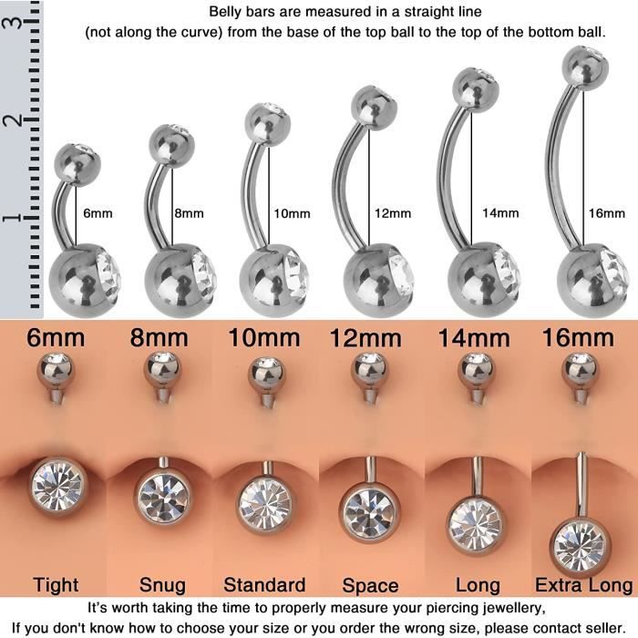 3 Piercings Nombril 14G Acier Chirurgical Or - Diamant, Étoile, Classique - Pour Femmes