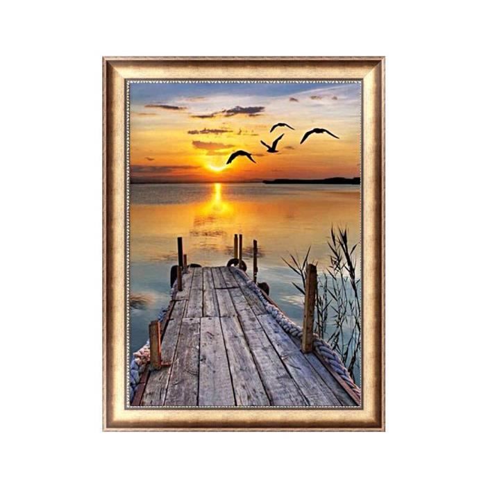 Peinture Diamant,5D Broderie Diamant Tableau Diamant En Perles À Coller Toile Peinture Couple D