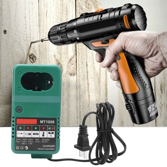 Chargeur Universel 12V Pour Voiture/Moto Électrique Enfant - Indicateur LED Rouge/Vert - 500 MA - Prise Carrée - Sécurité Intégrée