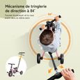 Tricycle 7 en 1 pour enfants BESREY - Modèle Draisienne Multifonctions Poussoir Réglable - Couleur Rose-2