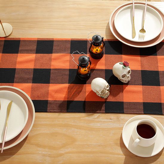 Chemin De Table De Noël,180 Cm X 35.5 Cm Chemin De Table En Coton Et Chemin De Table De Noël,180 Cm X 35.5 Cm Chemin De Table En Coton Et
