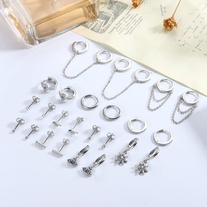 Boucles d'oreilles Mauvais oeil en Acier inoxydable Couleur