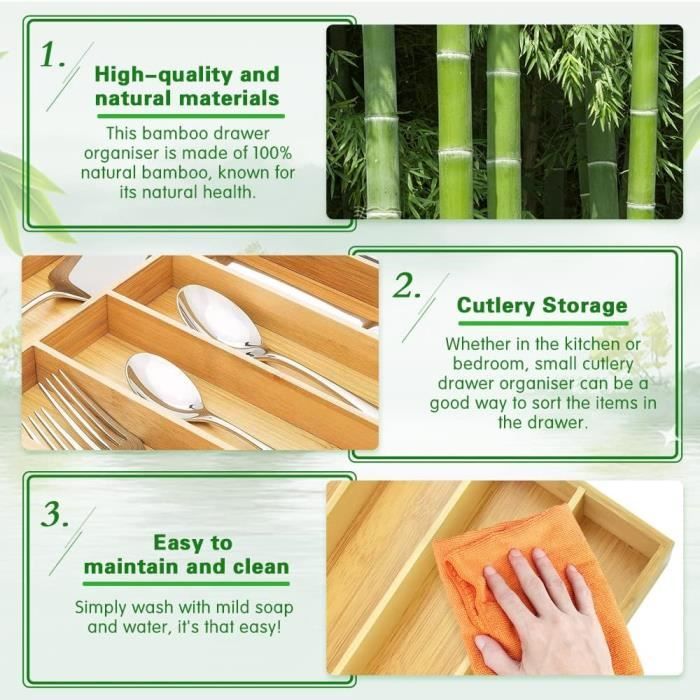 Range-couverts en bambou pour tiroir, Je commande !