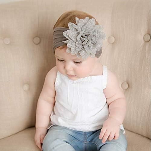 Lot De 6 Bandeau B b Fille Cheveux Fleur Kawaii Elastique