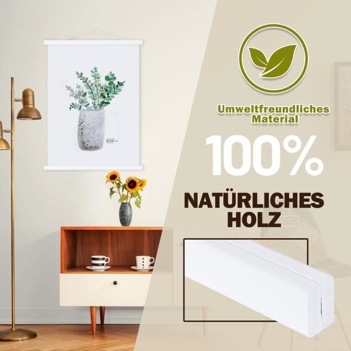 A3 Barre Magnétique En Bois Pour Accrocher Des Affiches Et Images