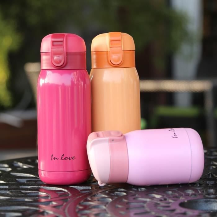 Gourde - Bouteille isotherme,Mini bouteille Thermos en acier  inoxydable,200-300ml,pour enfants,pour filles,en - Type Black - 200ml -  Cdiscount Sport