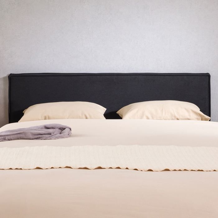 Tête De Lit Rembourrée ELOWA 160 Cm - Tissu Polyester Blanc, Pieds En Plastique - Design Moderne