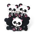 anneau de dentition en Silicone en forme de Panda, pour attache-sucette, jouets mignons, perles pour bébé [C7CA5C5]-3
