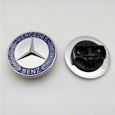 Insigne emblème avant de capot 57mm bleu Mercedes Benz logo-3