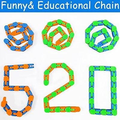 Blocs De Construction En Bois – 5 Pièces Multicolores, Jeu De Puzzle Et Anti-stress Pour Adultes Et Enfants