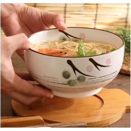 Bol Japonais Ramen Vintage avec Cuillère à Couvercle Bol ...