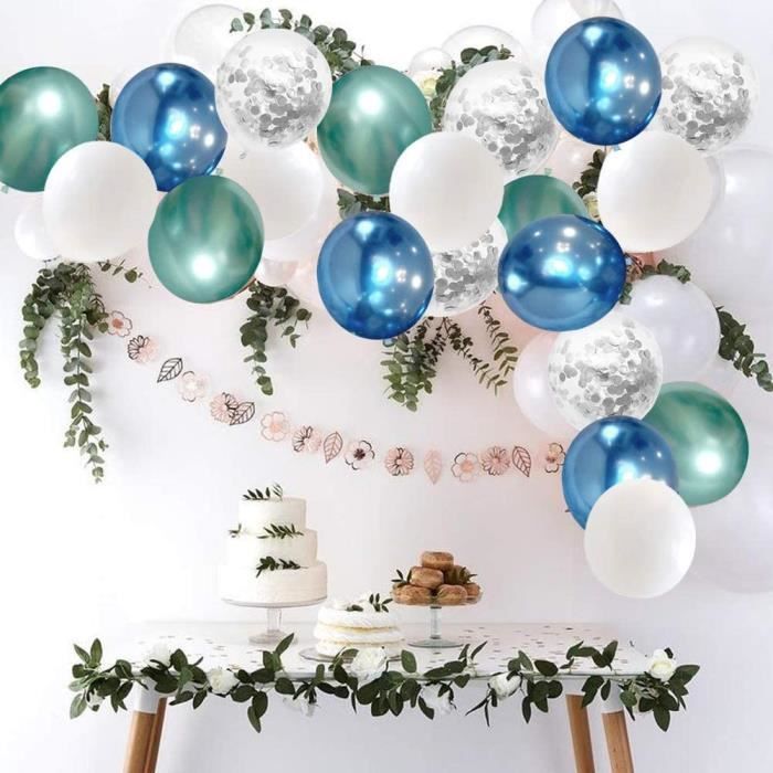 Anniversaire Décoration Bleu, Ballon Chiffre 4 Garçon, Ballon Latex  Confettis, Étoiles et Coeurs en Papier d'Aluminium, avec B[1219] -  Cdiscount Maison