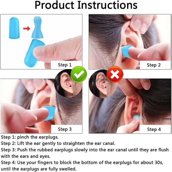 Bouchons D'oreilles Gonflables En Silicone – 25dB, Réutilisables, étanches, Pour Sommeil, Natation, Voyage