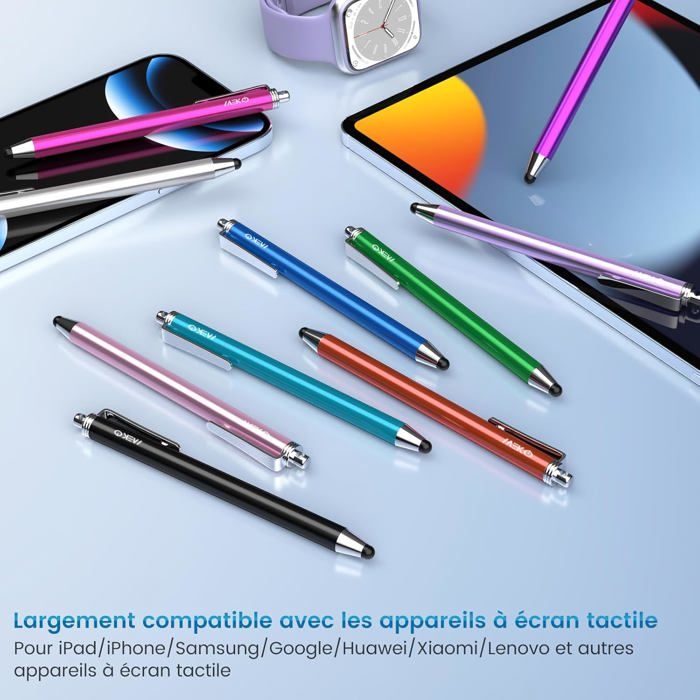 Stylet Tablette [Pack De 10] Stylets Tactile Avec 20 Embouts De ...