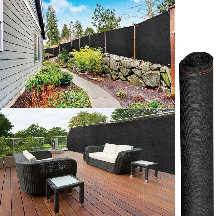 Brise Vue Jardin 2x10m Brise-vue Haute Densité 2x10m Gris Anthracite - Intimité Totale Pour Jardin Et Terrasse Brise Vue 1m20