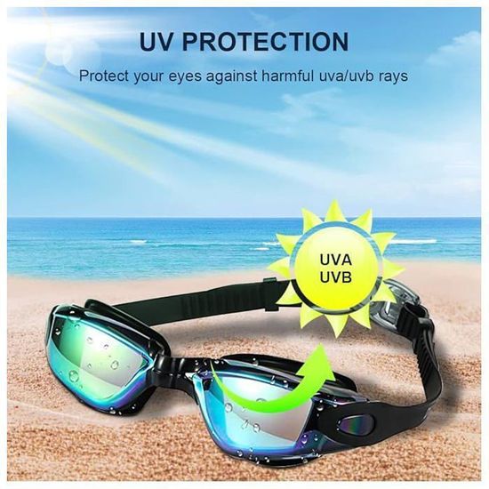 Lunettes De Natation ZLEADER Anti-buée - Protection UV 100%, Silicone, Fabriqué Au Canada