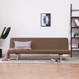 Canapé d'angle réversible convertible 2829FUTURE - Marron - Polyester - 3 places - Design contemporain-0