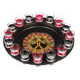 Roulette à boire, lot de 10, jeu de soirée, avec tambour doré, 2 billes,16 verres shot par jeu, rouge et noir