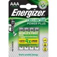 Piles rechargeables AAA HR03 Accus Energizer Power Plus 700 mAh pack de 4-0