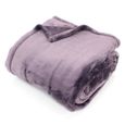 Couverture Polaire 240x260 cm 100/% Polyester 350 g//m2 Teddy Violet Liberty