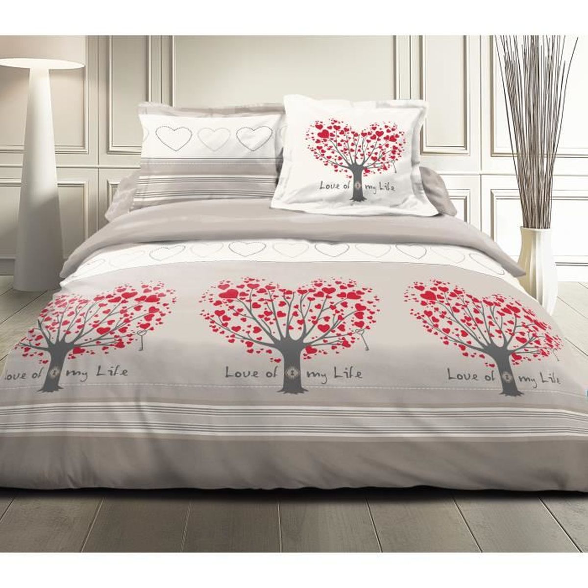 Housse de couette 220x240 avec coeur - Achat / Vente pas cher