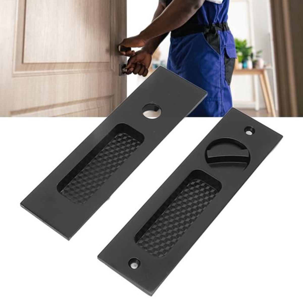 LIUSerrure de porte coulissante armoire intérieure serrure de porte