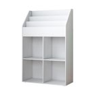 Oskar Store bibliothèque enfant Conny, Blanc, 72 x 111 cm avec 4 étagères pour les boîtes pliantes