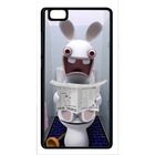MY-KASE Coque huawei ascend p8 lite (2015) - lapin cretin au toilette - noir