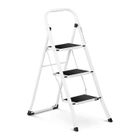 MSW Escabeau 3 Marches En Acier Marchepied Pliable Antidérapant Échelle 150 kg Max.