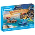 PLAYMOBIL 71636 Calendrier l'Avent Pirate, 24 surprises, 98 pièces, Dès 4 ans