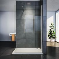 SIRHONA Paroi de douche 120x200 cm porte de douche avec barre de fixation 8mm verre NANO Transparent cabine de douche à l’italienne