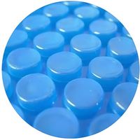 Bâche solaire de piscine à bulles sans renfort - ÉCONOMIQUE - 7 x 3.5m - Bleu