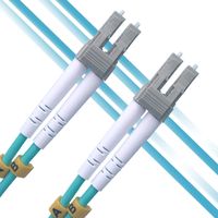 Elfcam® - Câble à fibre optique LC/UPC á LC/UPC. OM3 Multimode Duplex Jarretière Fibre Optique 50/125um LSZH (20M)