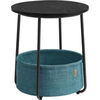 Table de Chevet - VASAGLE - LET223B56 - Rangement - Style Moderne - Noir Boisé - Turquoise Foncé
