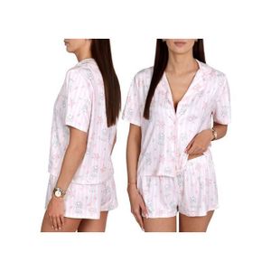 Chemise De Nuit Femme Coton Boutons Devant - Robe De Nuit Manches Courtes Col V, Confort Doux S-XXL