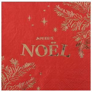 100 Serviettes En Papier De Noël 33x33 Cm - Motif Sapin De Noël - Jetables, Décoratives - Pour Fêtes, Restaurants, événements Festifs - 3