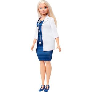 POUPÉE Barbie Métiers poupée docteur blonde avec stéthoscope, jouet pour enfant, FXP00
