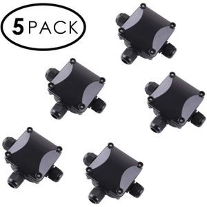 Bo/îte de Jonction Noir 4 PCS IP66-68 Bo/îtier de D/érivation Connceteur