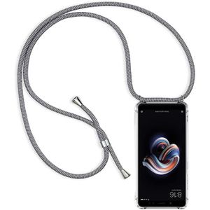 Étui pour Téléphone avec Cordon Transparente TPU Bumper Lanyard Case Tour Housse en Silicone avec Collier Gris Ingen Collier pour Xiaomi Redmi Note 5 Coque 