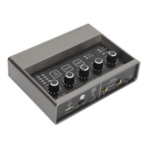 Carte Son Studio Record Interface Audio USB Professionnelle MatéRiel de  Sonorisation 48V FantôMe pour Enregistrement Noir