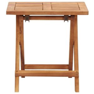 Ensemble table et chaise de jardin Table pliable de jardin 40x40x40 cm Bois d'acacia massif  HILILAND --LIS POIS: 2.8 ★