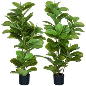 6 Plantes Artificielles Avec Pot | Décoration Intérieur Réaliste | Bureau, Salon, Chambre | Sans Entretien | Ensemble Varié
