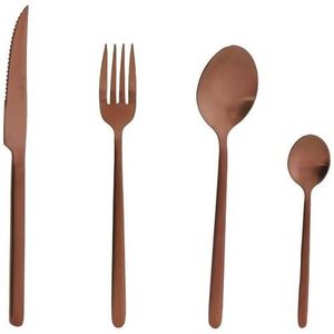 Ménagère 16 pièces - JEAN DUBOST - Anuradha Copper - En acier inox - En coffret cadeau