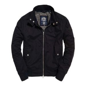 Hommes Lyle et Scott Sergé de coton Superdry Veste en Bleu Marine