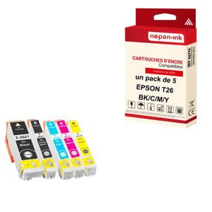 CARTOUCHE IMPRIMANTE NOPAN-INK - x5 Cartouches EPSON T2601 XL + T2612 X