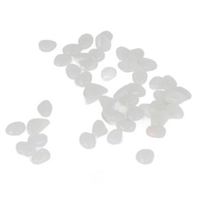 GALET Pierres lumineuses fluorescentes d'extérieur QQMORA - Sachet de 100 galets blancs