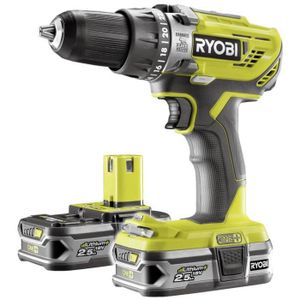 PERCEUSE Ryobi - Perceuse visseuse à batterie One+ 18V 2,5A