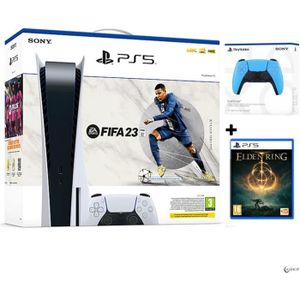 CONSOLE PLAYSTATION 5 Pack Console PlayStation 5 FIFA 23 + Manette DualSense PS5 Bleu + Elden Ring PS5