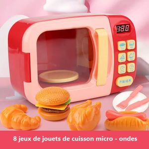Simulation Portable Faire Jeu de Rôle Micro-ondes Jouet Garçon Fille  Enfants Modèle alimentaire électrique Rose