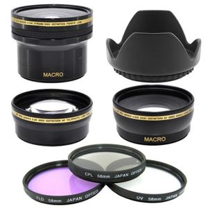 Kit Objectif Fisheye HD Elite Series + 3 Filtres Pour Canon EOS Rebel T8i / 90D - Neuf